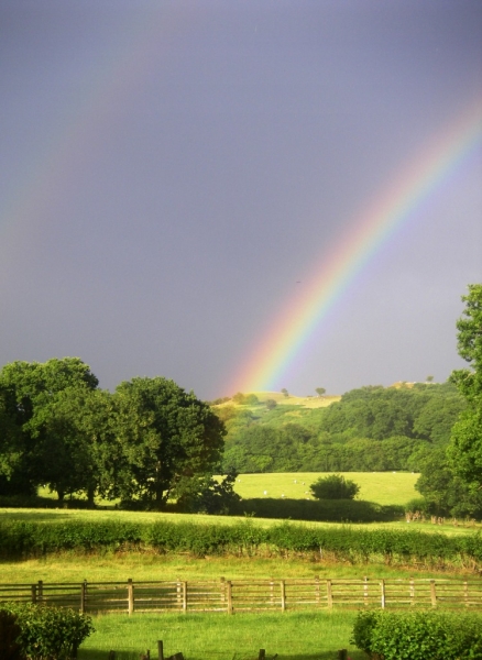 Rainbow from the balcony. Where is the pot of gold?