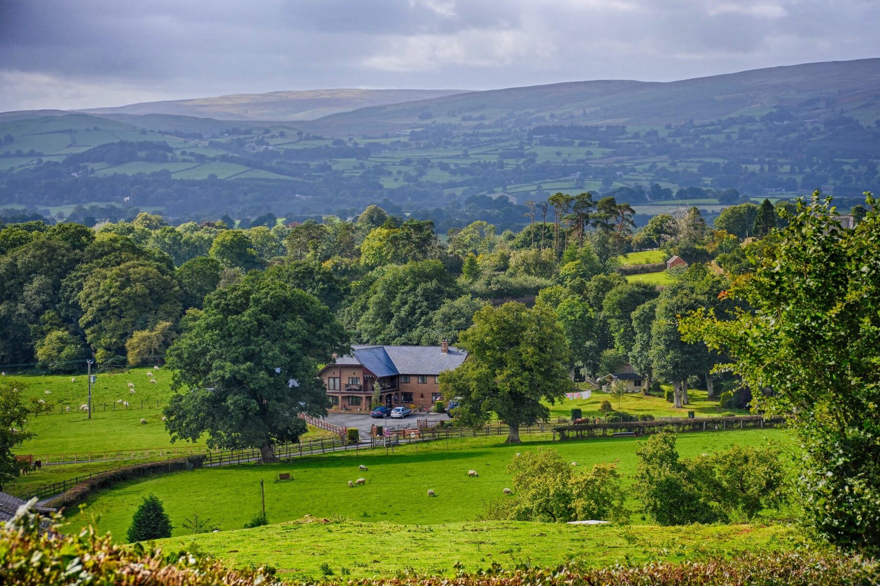 The house in the valley. Acorn Court in the Radnorshire hills